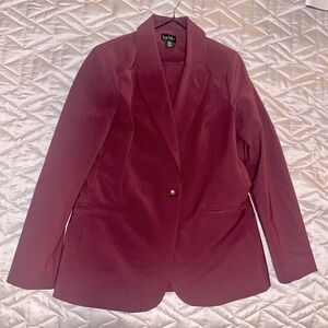 Nicole Miller burgundy suit - blazer and pants